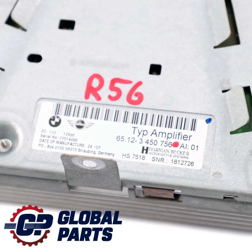 Mini Cooper R55 R56 Harman Becker Hi-Fi Audio Speaker System Amplifier - SKU 3450756 - Part number 3450756