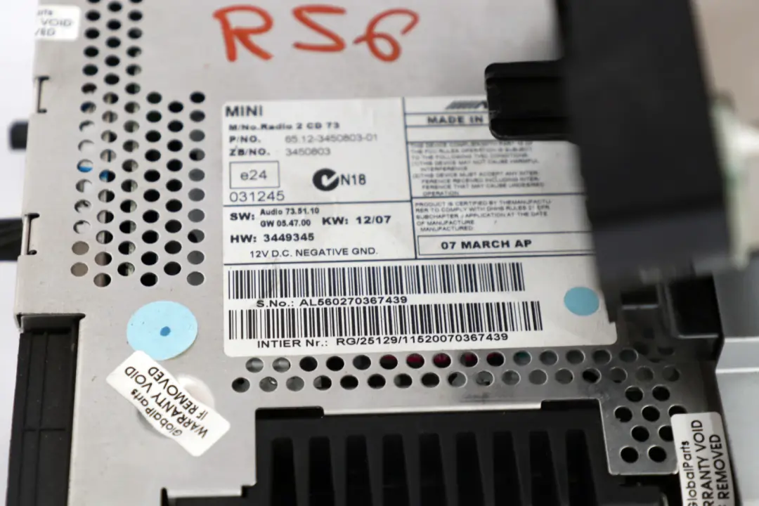 Autoradio Avec Lecteur CD Et Radio Boost Pour pour Mini Cooper One R55 R56 à propos du numéro de pièce 3450803 Mini Cooper One R55 R56 Autoradio Avec Lecteur CD Et Radio Boost Pour - SKU 3450803 - Numéro de pièce 3450803