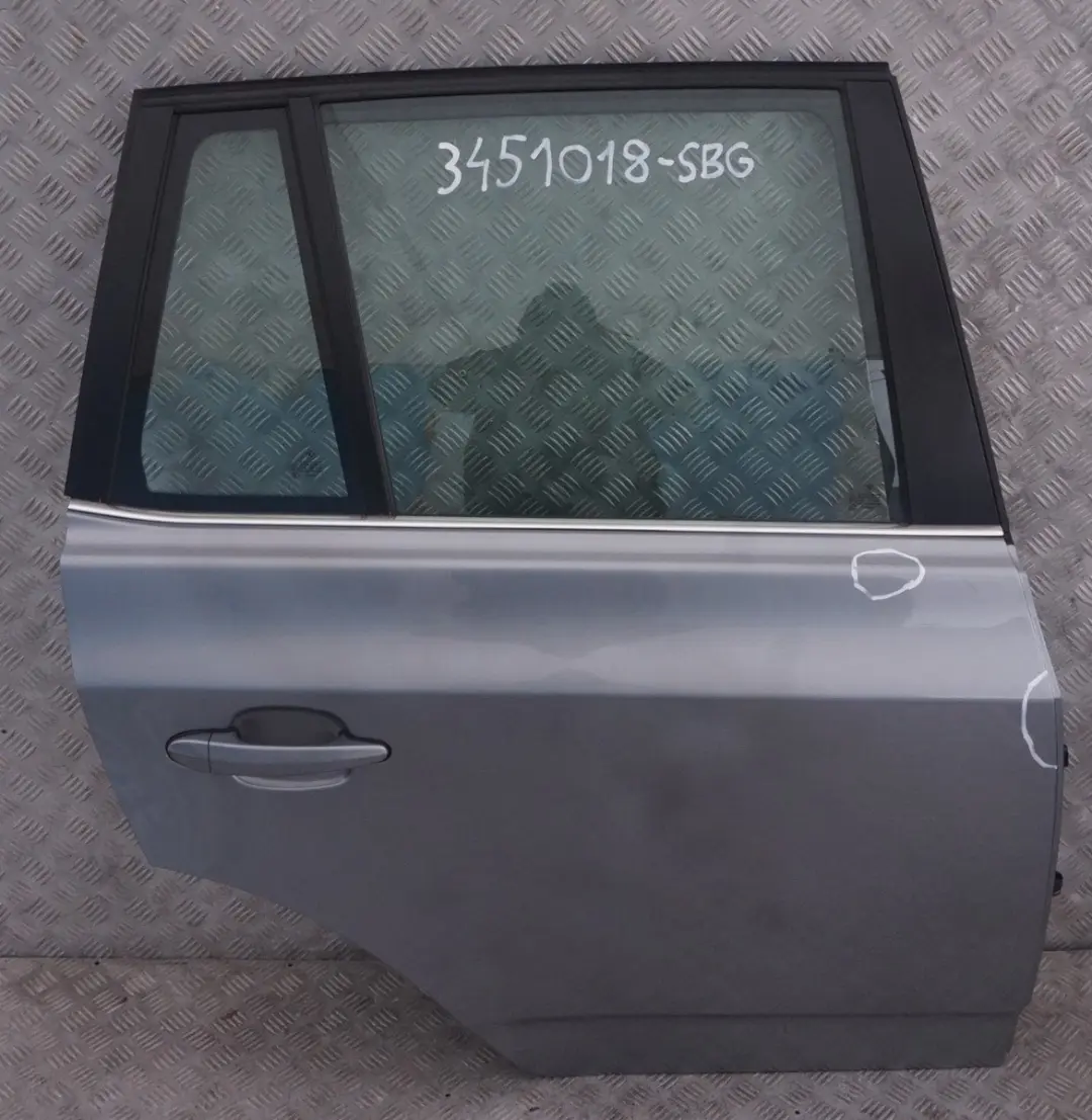 Door Rear Right O/S Silbergrau Silver Grey Metallic - A08 to BMW X3 Series E83 with Part number 3451018 BMW X3 Series E83 Door Rear Right O/S Silbergrau Silver Grey Metallic - A08 - SKU 3451018-SBG - Part number 3451018