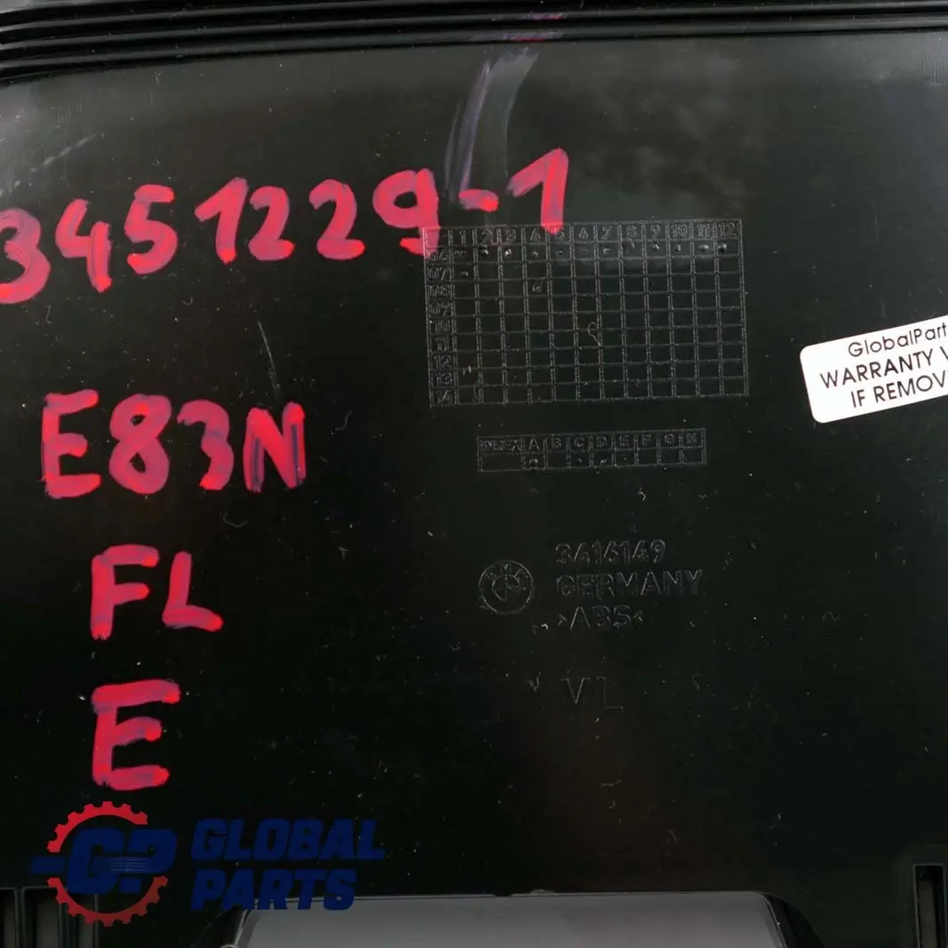 BMW X3 Series E83 LCI Door Panel Pocket Mount Left Front N/S Black - SKU 3451229-1 - Part number 3416149