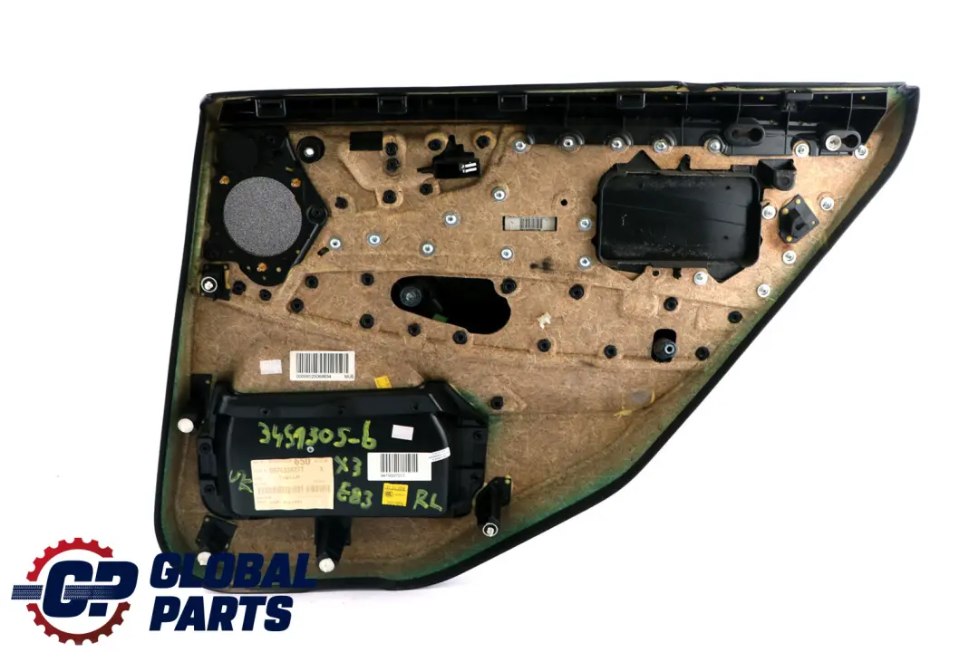 BMW X3 E83 LCI Rear Left N/S Door Card Lining Fabric Leather Black Beige - SKU 3451305 - Part number 3451305