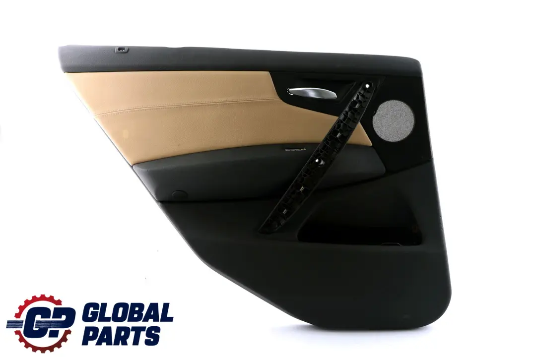 Left N/S Door Card Lining Fabric Leather Black Beige to BMW X3 E83 LCI Rear with Part number 3451305 BMW X3 E83 LCI Rear Left N/S Door Card Lining Fabric Leather Black Beige - SKU 3451305 - Part number 3451305