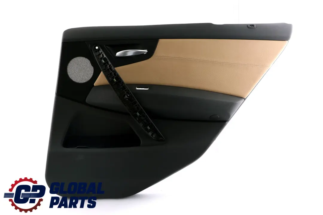Trasera Derecha Forro de la tarjeta puerta tela cuero Negro Beige para BMW X3 E83 LCI con número de pieza 3451306 BMW X3 E83 LCI Trasera Derecha Forro de la tarjeta puerta tela cuero Negro Beige - SKU 3451306 - Número de pieza 3451306