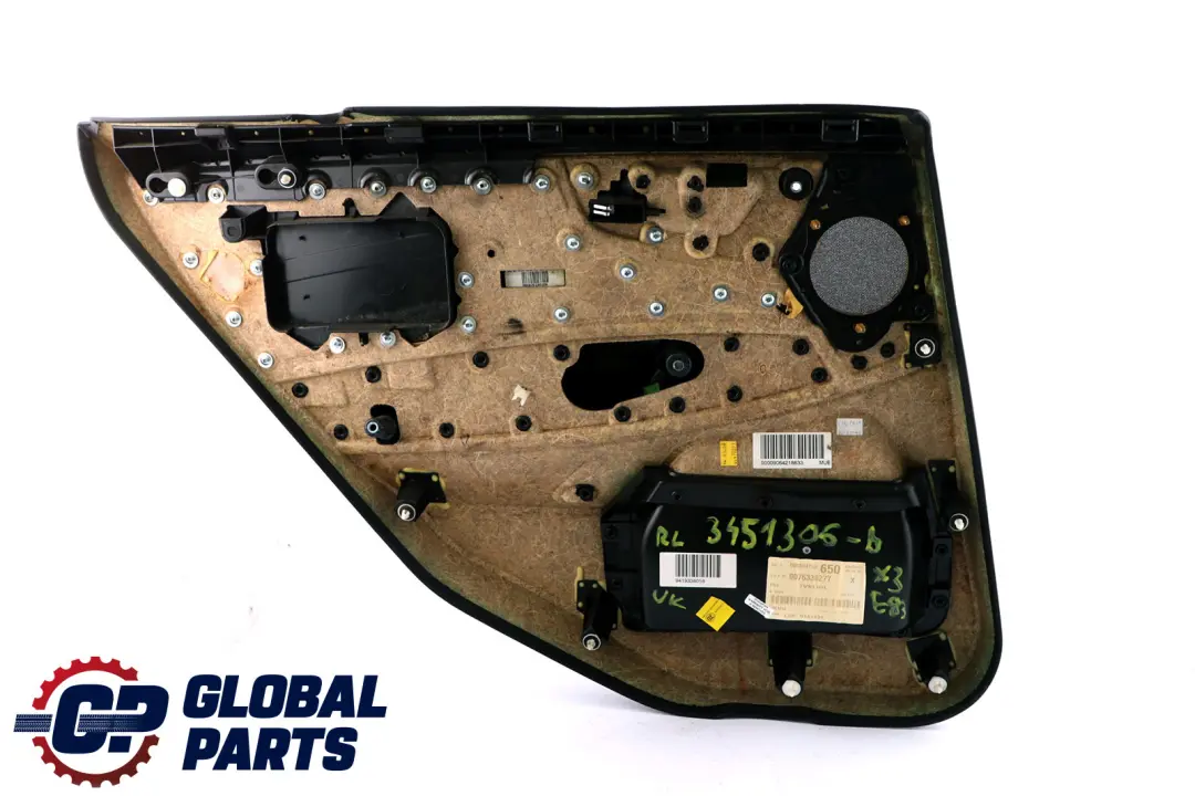 Fodera Porta posteriore destra Tessuto Pelle Nero Beige per BMW X3 E83 LCI con numero di parte 3451306 BMW X3 E83 LCI Fodera Porta posteriore destra Tessuto Pelle Nero Beige - SKU 3451306 - Numero di parte 3451306