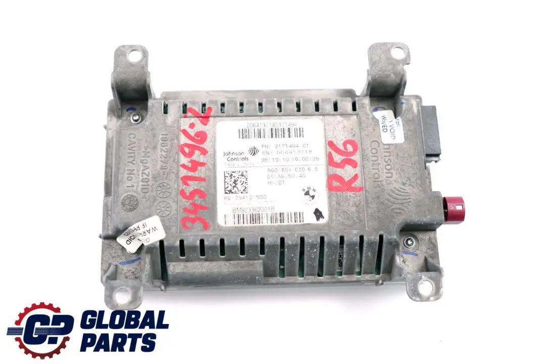 Mini R55 R56 Cluster d'instruments Speedo Ecran d'affichage Navigation - SKU 3451496-3 - Numéro de pièce 2171494