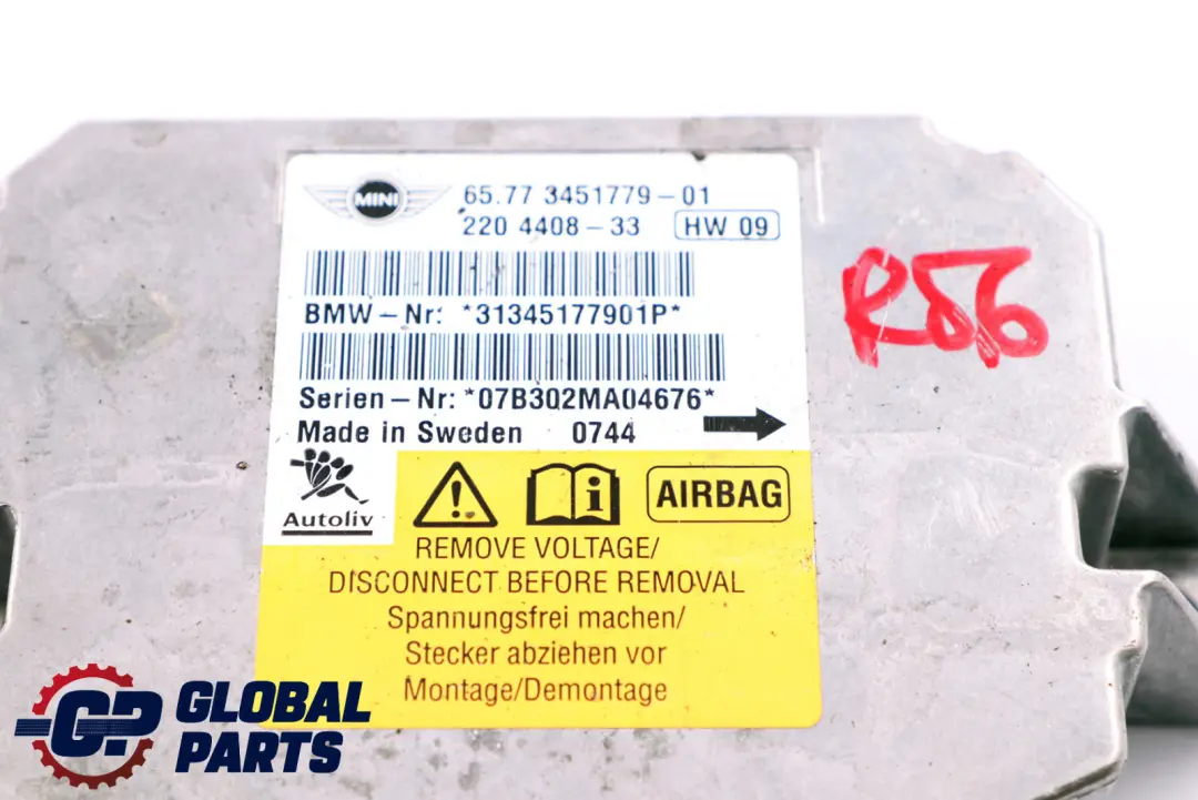 Steuergerät Steuermodul Modul ECU für Mini Cooper One R55 R56 mit Teilenummer 3451779 Mini Cooper One R55 R56 Steuergerät Steuermodul Modul ECU - SKU 3451779 - Teilenummer 3451779