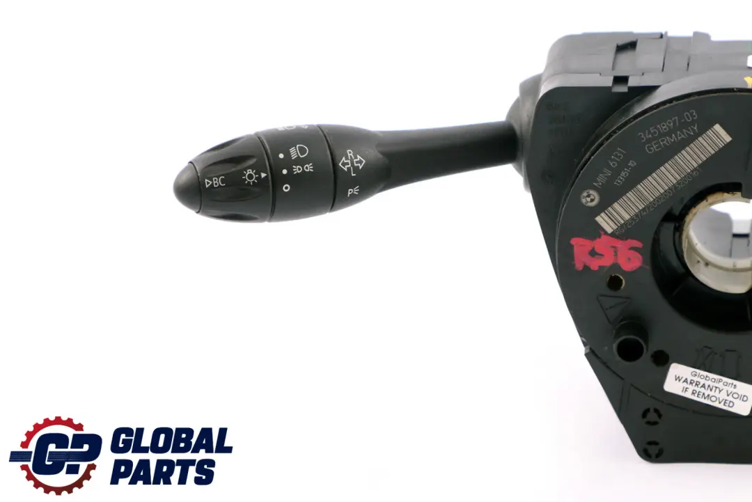 Steering Column Switch Cluster Wiper Stalk Xenon to Mini Cooper R56 with Part number 3451897 Mini Cooper R56 Steering Column Switch Cluster Wiper Stalk Xenon - SKU 3451897 - Part number 3451897