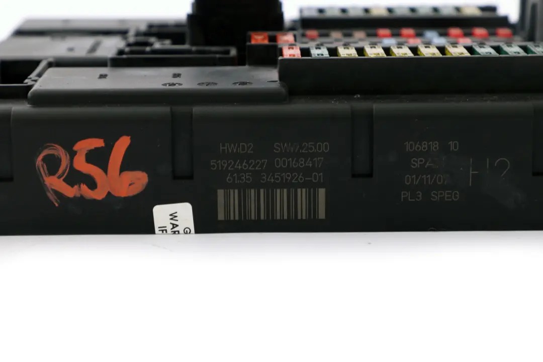 BMW Mini Cooper One R56 High PL3 SPEG H2 Fuse Distribution Box - SKU 3451926 - Part number 3451926