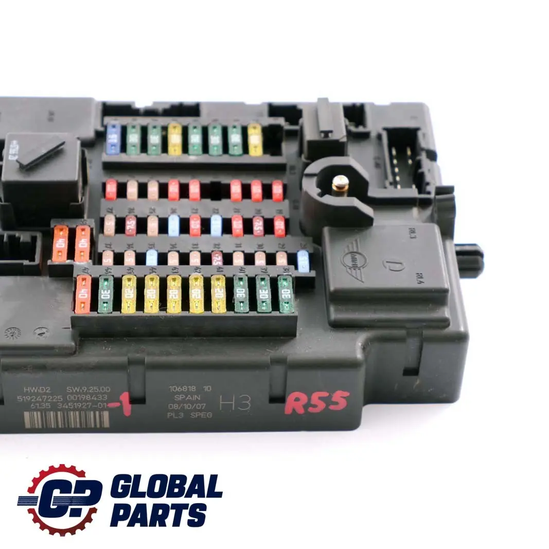 High SPEG DC/DC H3 Caja De distribucion De fusibles para Mini Cooper One R55 con número de pieza 3451927 Mini Cooper One R55 High SPEG DC/DC H3 Caja De distribucion De fusibles - SKU 3451927-1 - Número de pieza 3451927