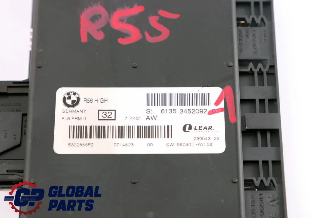 Footwell Light Module ECU HIGH Lear PL3 FRM II to Mini Cooper One R55 with Part number 3452092 Mini Cooper One R55 Footwell Light Module ECU HIGH Lear PL3 FRM II - SKU 3452092-1 - Part number 3452092