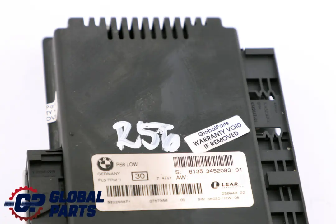 Modulo Vano Piedi Centralina Low ECU PL3 Frm II per Mini Cooper One R56 con numero di parte 3452093 Mini Cooper One R56 Modulo Vano Piedi Centralina Low ECU PL3 Frm II - SKU 3452093 - Numero di parte 3452093