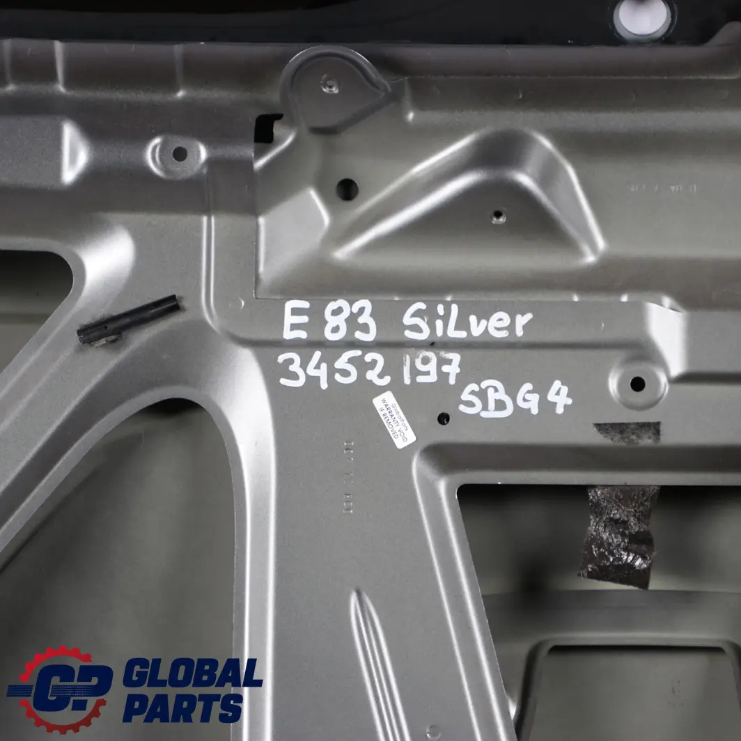 BMW X3 E83 4 Rear Boot Trunk Lid Tailgate Boot Lid Silbergrau Silver Grey - A08 - SKU 3452197-SBG4 - Part number 3452197