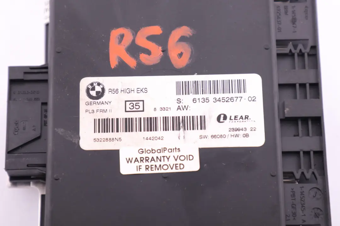 Modulo Luce Pedale Alto EKS ECU PL3 FRM II per Mini Cooper One R56 con numero di parte 3452677 Mini Cooper One R56 Modulo Luce Pedale Alto EKS ECU PL3 FRM II - SKU 3452677 - Numero di parte 3452677