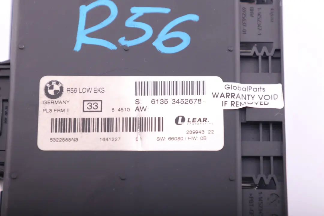 Moduł Oświetlenia Kabiny ECU LOW EKS Lear PL3 FRM do Mini Cooper R56 o numerze 3452678 Mini Cooper R56 Moduł Oświetlenia Kabiny ECU LOW EKS Lear PL3 FRM - SKU 3452678 - Numer Części 3452678