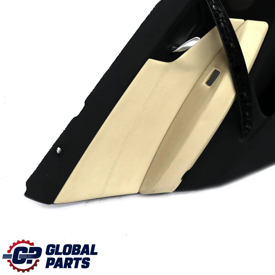 Left Door Card Lining Trim Leather Nevada Oyster para BMW E83 LCI Rear con número de pieza 3453429 BMW E83 LCI Rear Left Door Card Lining Trim Leather Nevada Oyster - SKU 3453429 - Número de pieza 3453429