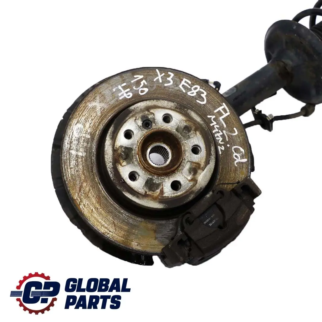 M47N2 Federbein Schwenklager Bremsscheibe Vorne Links für BMW X3 E83 LCI 2.0d mit Teilenummer 3453521 BMW X3 E83 LCI 2.0d M47N2 Federbein Schwenklager Bremsscheibe Vorne Links - SKU 3453521-2 - Teilenummer 3453521