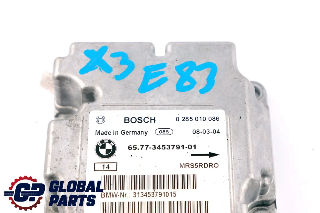 Modulo unità di controllo del sistema Crash per BMW X3 E83 LCI con numero di parte 3453791 BMW X3 E83 LCI Modulo unità di controllo del sistema Crash - SKU 3453791 - Numero di parte 3453791