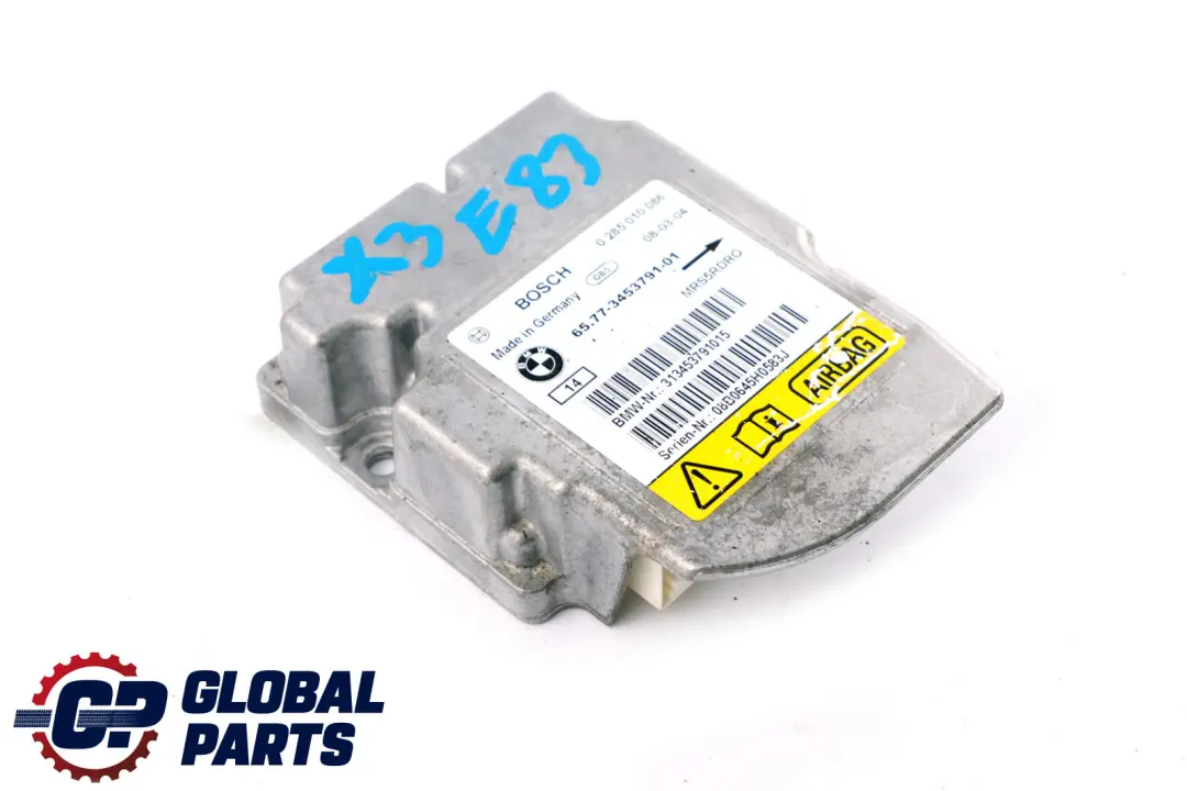 Crash System Control Unit Module ECU to BMW X3 E83 LCI with Part number 3453791 BMW X3 E83 LCI Crash System Control Unit Module ECU - SKU 3453791 - Part number 3453791
