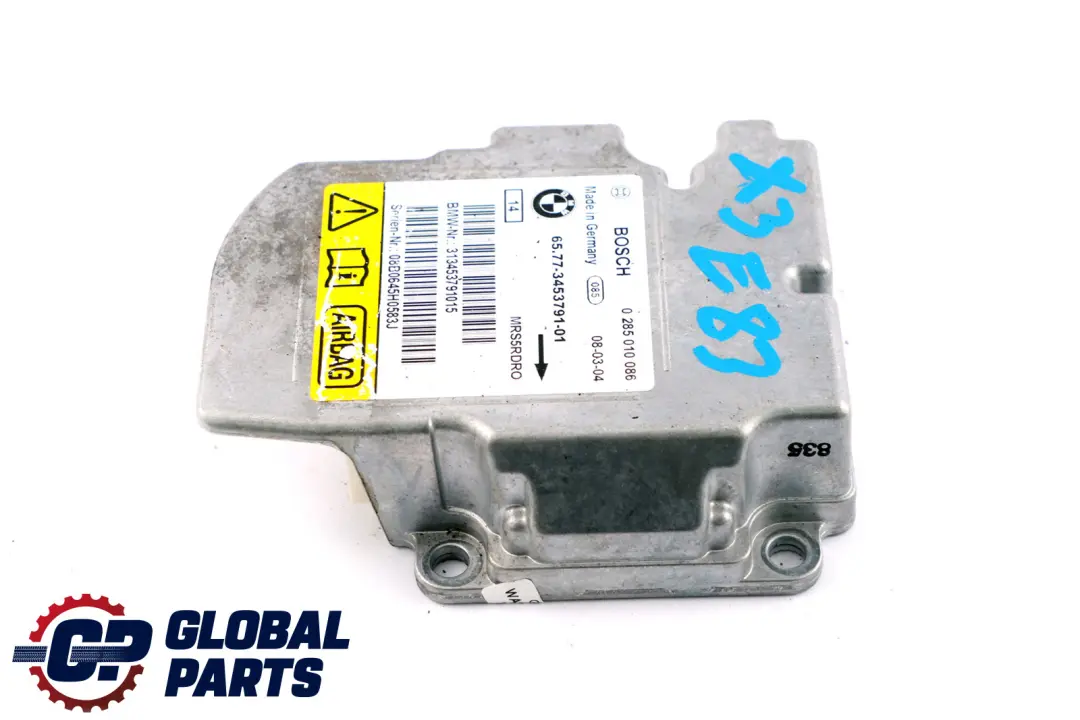 Sistema de Choque Unidad de Control Módulo ECU para BMW X3 E83 LCI con número de pieza 3453791 BMW X3 E83 LCI Sistema de Choque Unidad de Control Módulo ECU - SKU 3453791 - Número de pieza 3453791