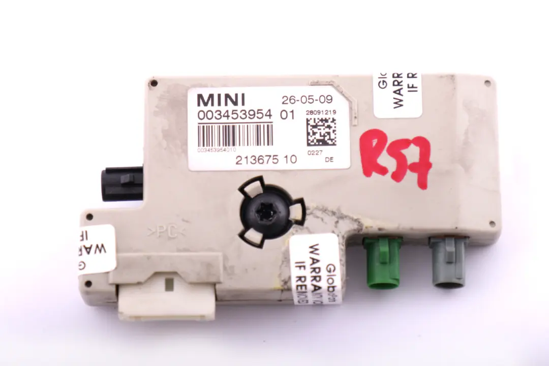 Aerial Antenna Amplifier Diversity Module to Mini Cooper One R57 R58 with Part number 3453954 Mini Cooper One R57 R58 Aerial Antenna Amplifier Diversity Module - SKU 3453954 - Part number 3453954