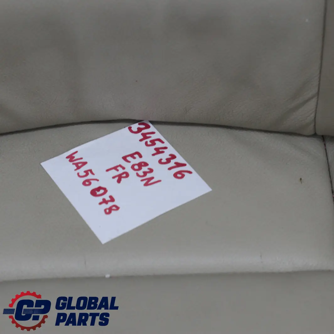 Fotel prawy skóra Nevada Oyster do BMW E83 X3 LCI o numerze 3454316 BMW E83 X3 LCI Fotel prawy skóra Nevada Oyster - SKU 3454316 - Numer Części 3454316