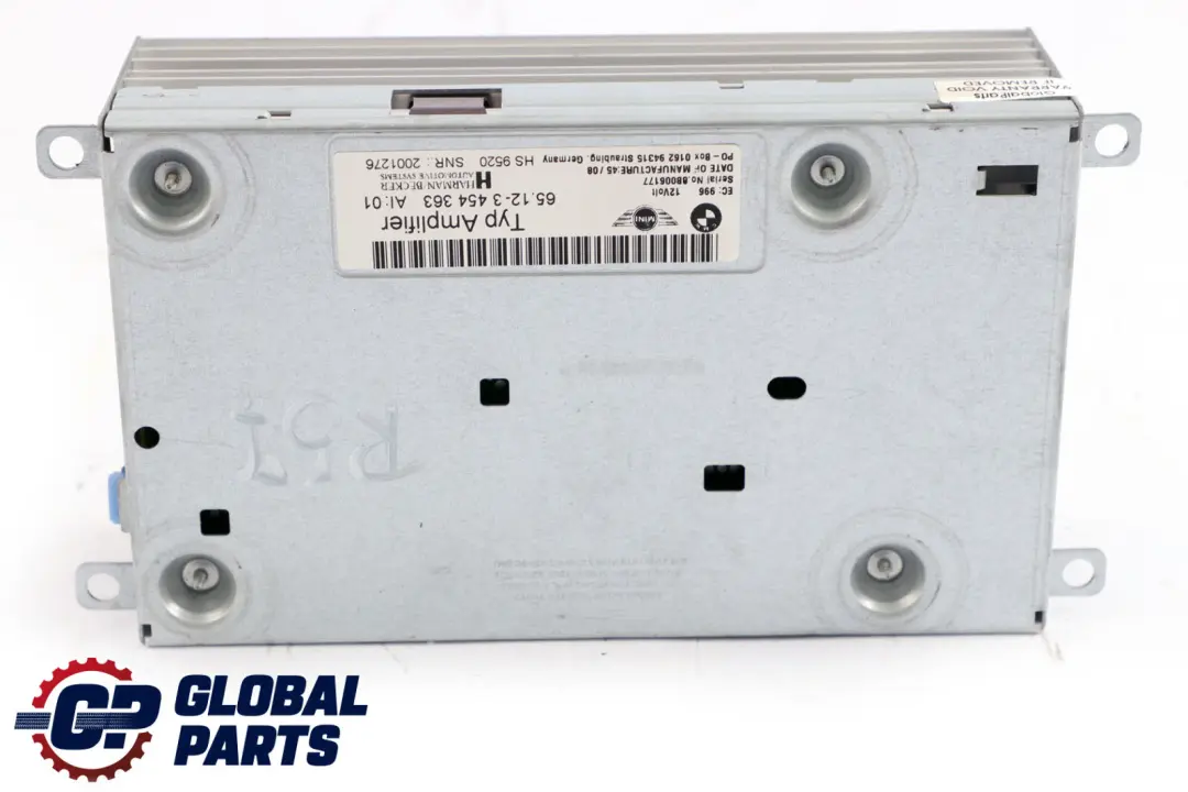 Amplifier Hifi Speaker System to Mini Cooper R57 Cabrio with Part number 3454363 Mini Cooper R57 Cabrio Amplifier Hifi Speaker System - SKU 3454363 - Part number 3454363