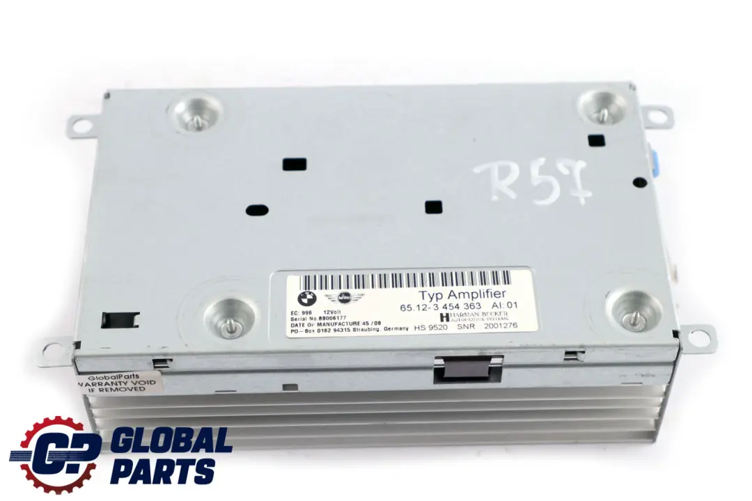 Amplifier Hifi Speaker System to Mini Cooper R57 Cabrio with Part number 3454363 Mini Cooper R57 Cabrio Amplifier Hifi Speaker System - SKU 3454363 - Part number 3454363