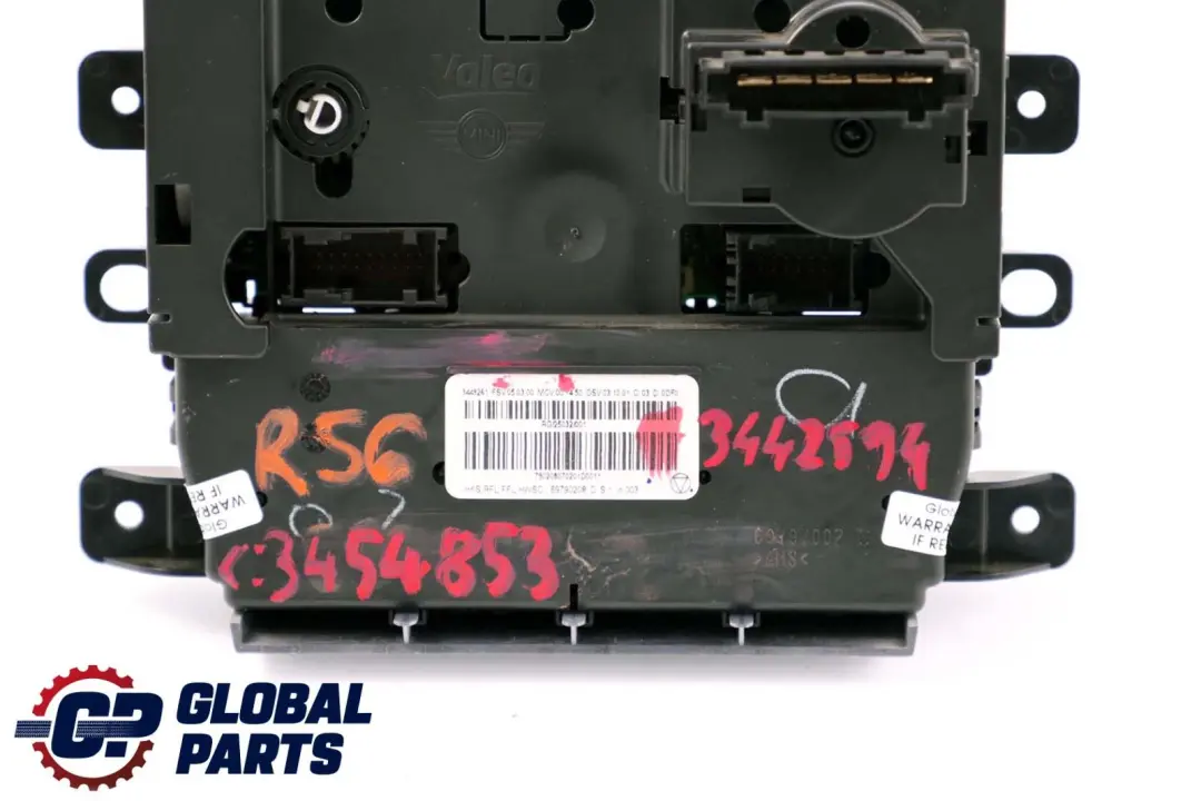 Conditioning Heater Control Unit Switch 3450126 to Mini Cooper One R55 R56 Air with Part number 3454853 Mini Cooper One R55 R56 Air Conditioning Heater Control Unit Switch 3450126 - SKU 3454853 - Part number 3454853