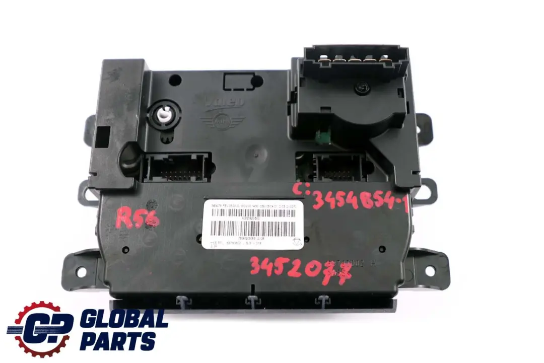 Mini R55 R56 Aire Acondicionado Calentador Unidad De Control Interruptor - SKU 3454854-1 - Número de pieza 3454854