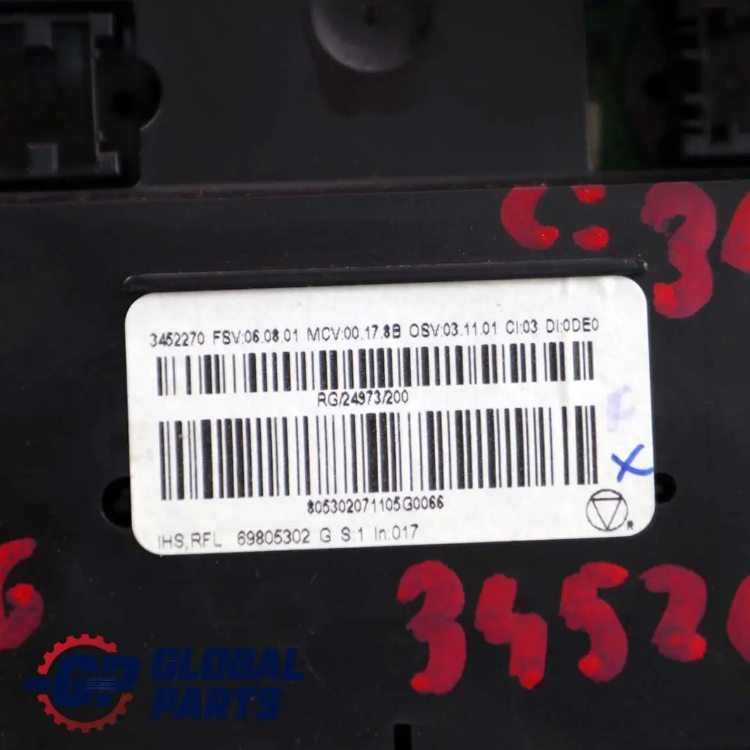 Heater Control Unit Switch 3452077 to BMW Mini Clubman R55 Cooper R56 with Part number 3454856 BMW Mini Clubman R55 Cooper R56 Heater Control Unit Switch 3452077 - SKU 3454856-1 - Part number 3454856