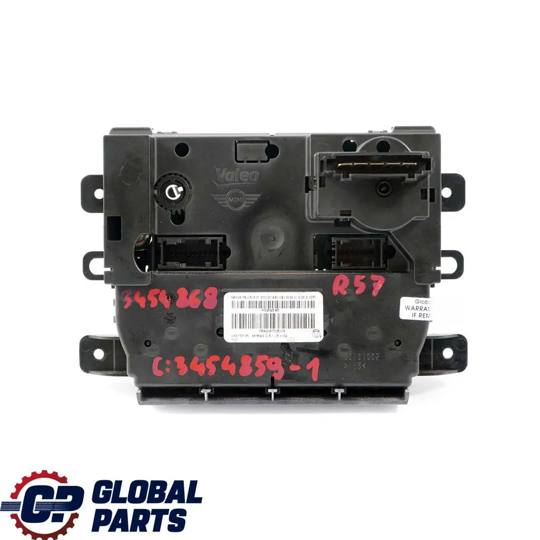 Interruptor Unidad Control Calefactor Aire Acondicionado 69797002 para Mini One R57 con número de pieza 3454859 Mini One R57 Interruptor Unidad Control Calefactor Aire Acondicionado 69797002 - SKU 3454859-1 - Número de pieza 3454859
