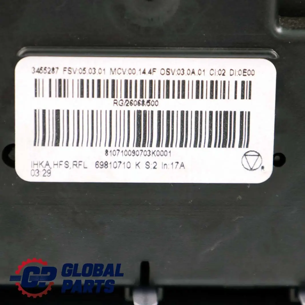 Conditioning Control Unit Heated Seat to Mini Cooper R56 R55 Automatic Air with Part number 3455301 Mini Cooper R56 R55 Automatic Air Conditioning Control Unit Heated Seat - SKU 3455301 - Part number 3455301
