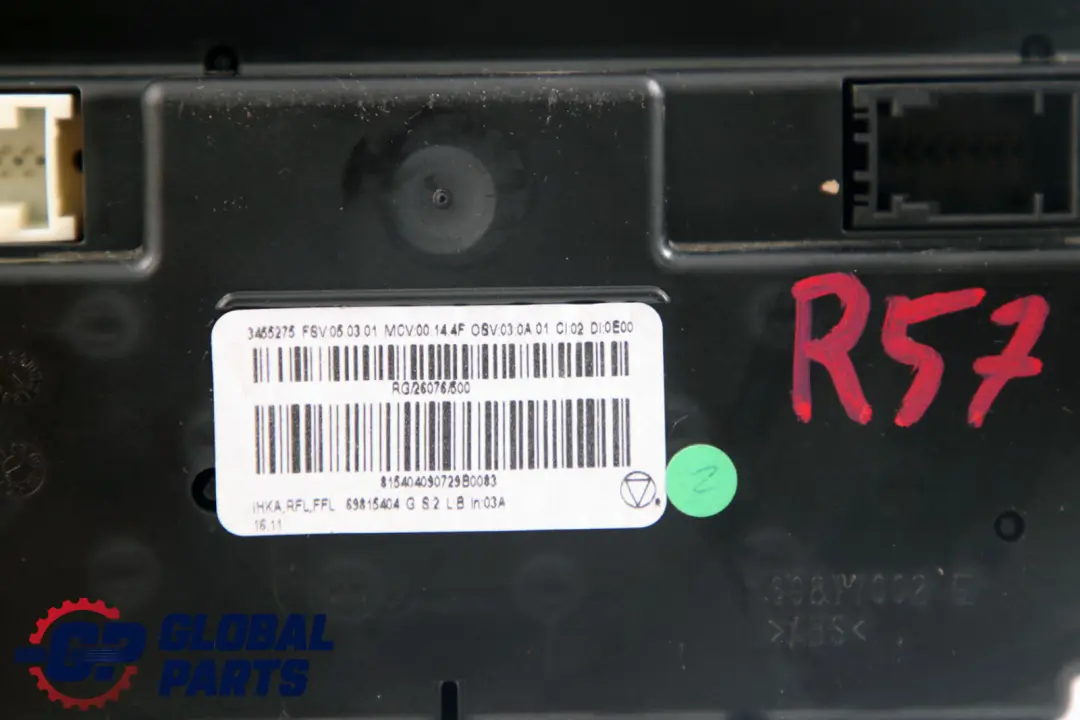 Klimaautomatik Heizungssteuergerät für Mini Cooper R57 LCI mit Teilenummer 3455303 Mini Cooper R57 LCI Klimaautomatik Heizungssteuergerät - SKU 3455303 - Teilenummer 3455303