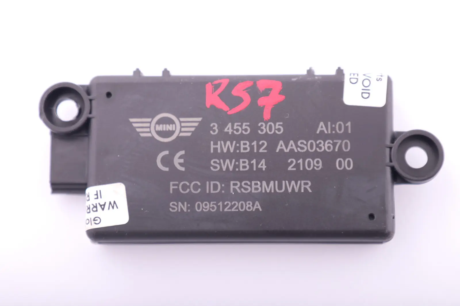 Mini R57 R57N R58 R59 DWA-Rele del sistema De alarma ECU 3455305 65753455305