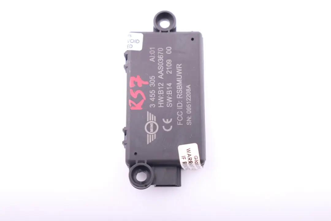 Mini R57 R57N R58 R59 DWA-Alarm System Relay ECU 6575 - SKU 3455305 - Part number 3455305