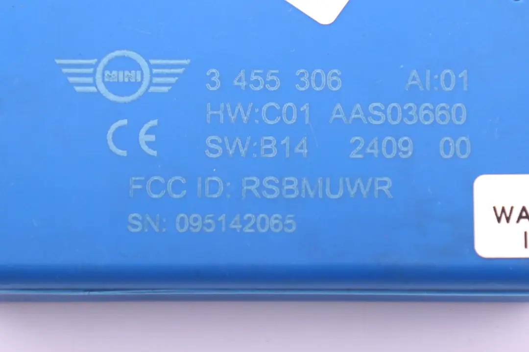 DWA Alarm System Relay ECU 6575 to Mini R57 Cabrio Convertible with Part number 3455306 Mini R57 Cabrio Convertible DWA Alarm System Relay ECU 6575 - SKU 3455306 - Part number 3455306