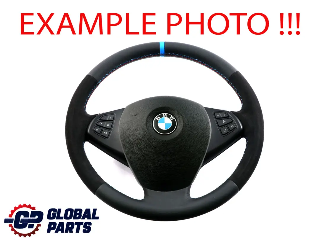 Leather /Alcantara Steering Wheel M-tricoloured to BMW X3 Series E83 LCI NEW Black with Part number 3455481 BMW X3 Series E83 LCI NEW Black Leather /Alcantara Steering Wheel M-tricoloured - SKU 3455481-2 - Part number 3455481