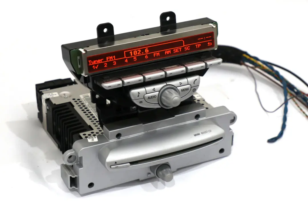 Radio Boost CD Mini R55 R56 R57 Audio Unidad principal del reproductor para con número de pieza 3455539 Radio Boost CD Mini R55 R56 R57 Audio Unidad principal del reproductor - SKU 3455539 - Número de pieza 3455539