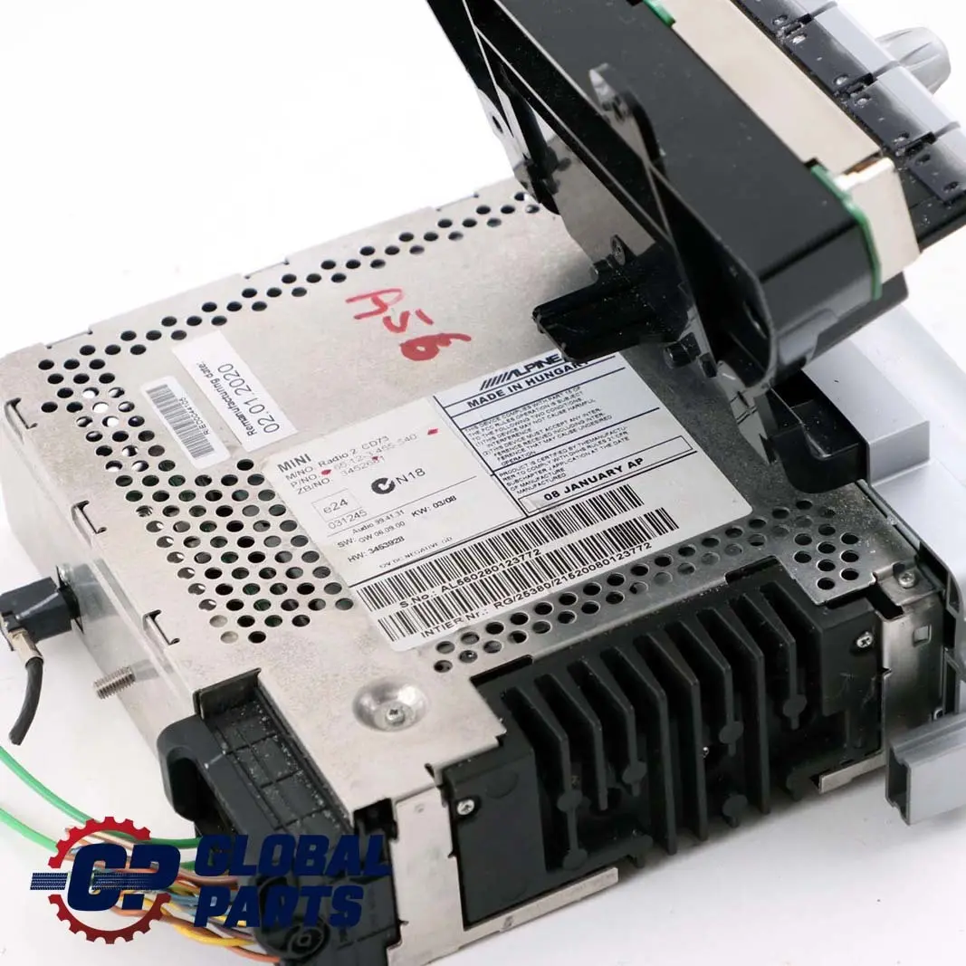 Radio Boost CD Spieler Kopfeinheit für Mini Cooper One R55 R56 mit Teilenummer 3455540 Mini Cooper One R55 R56 Radio Boost CD Spieler Kopfeinheit - SKU 3455540 - Teilenummer 3455540