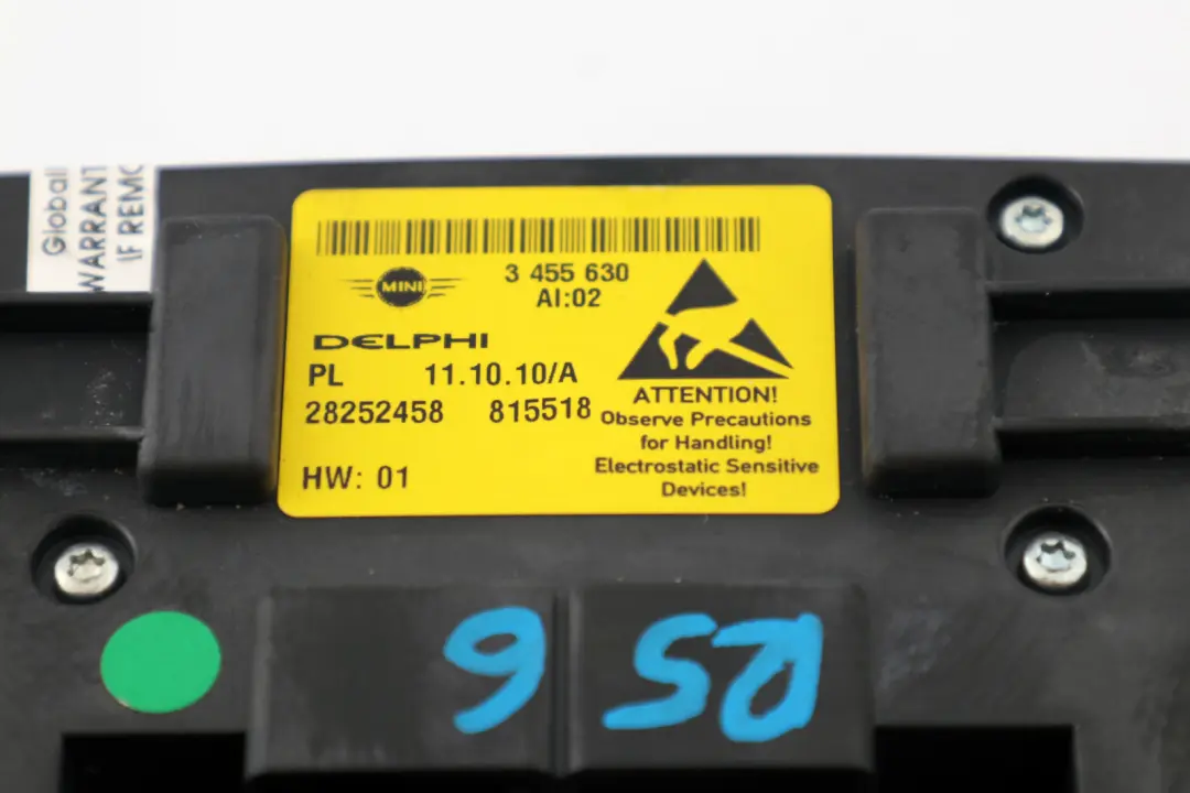 Front Interior Roof Map Light Panel Black to BMW Mini Cooper R55 R56 R60 with Part number 3455630 BMW Mini Cooper R55 R56 R60 Front Interior Roof Map Light Panel Black - SKU 3455630 - Part number 3455630