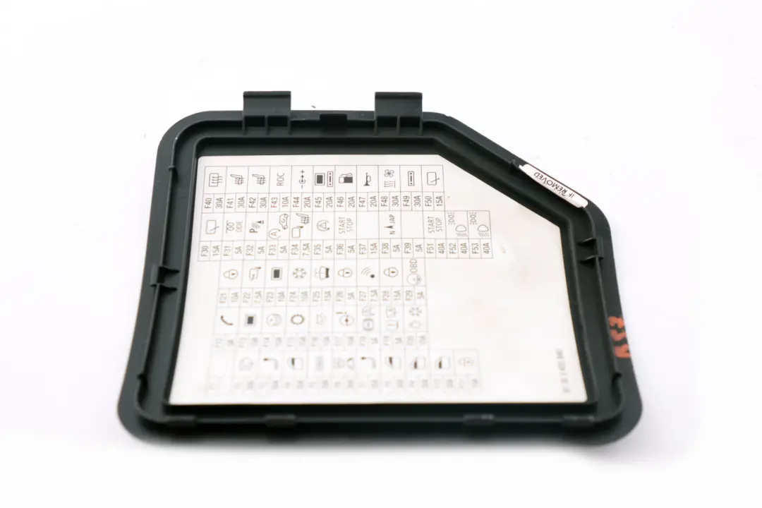 Mini Cooper Cabrio R57 R60 Fuse Box Label Trim Cover - SKU 3455940 - Part number 3455940
