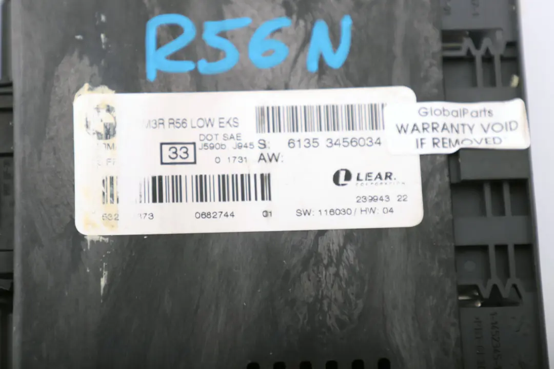 Mini Cooper R56 LCI ECU Modulo De Luz De Pie FRM3R LOW EKS Lear - SKU 3456034 - Número de pieza 3456034