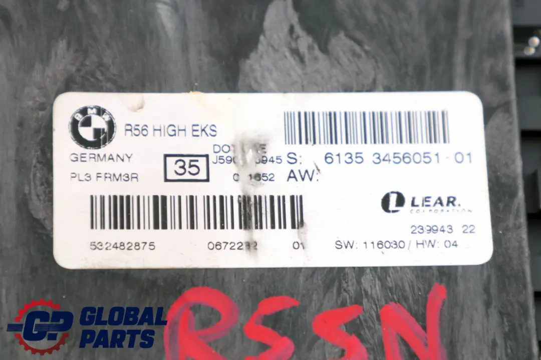 Modulo Luce Vano Piedi Alto EKS ECU PL3 FRM3R per Mini Cooper R55 LCI con numero di parte 3456051 Mini Cooper R55 LCI Modulo Luce Vano Piedi Alto EKS ECU PL3 FRM3R - SKU 3456051 - Numero di parte 3456051