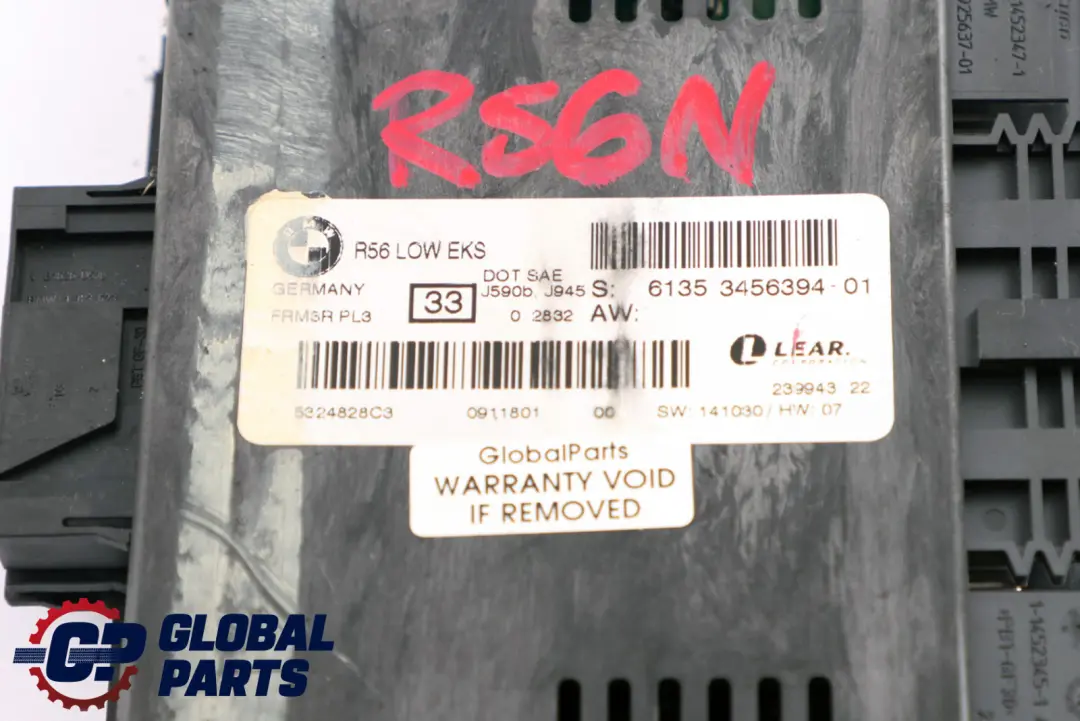 Mini Cooper R56 LCI ECU Footwell Light Module FRM3R LOW EKS Lear - SKU 3456394 - Part number 3456394