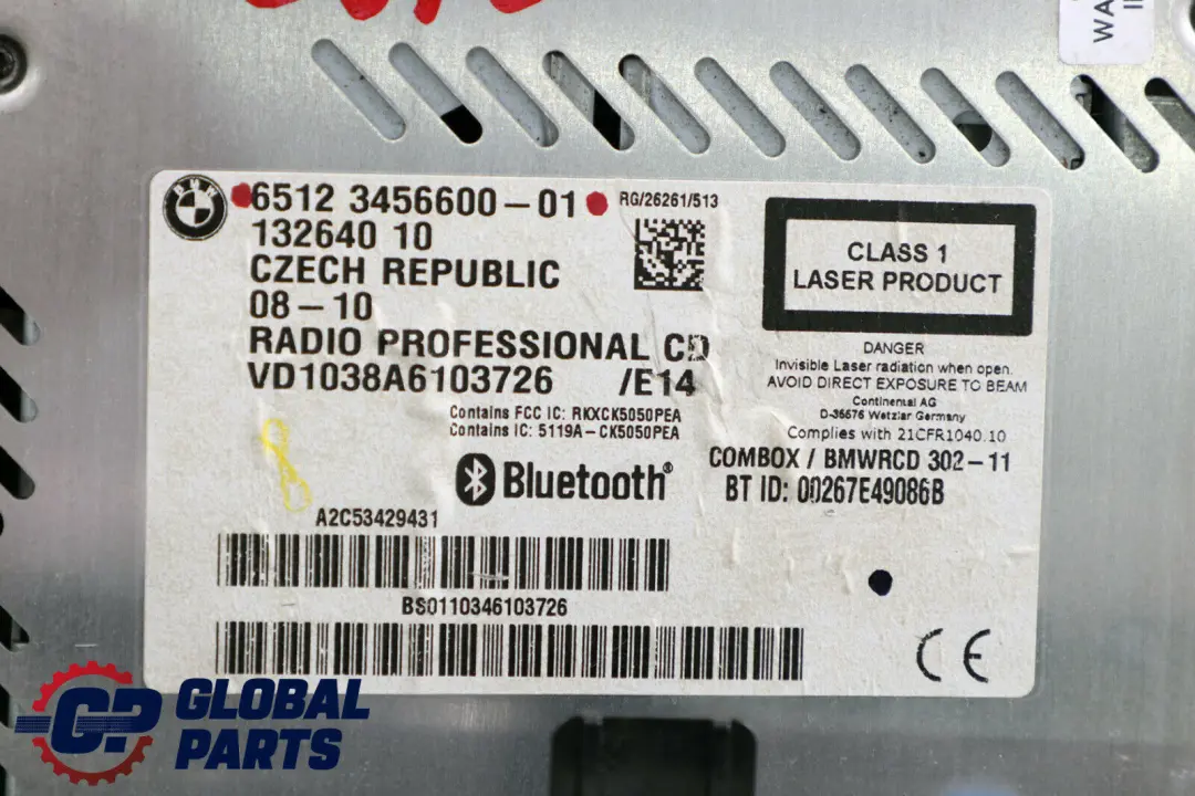 Radio Boost CD Player Unit Head Mini Cooper One R55 R56 R57 LCI R60 - SKU 3456870 - Part number 3456600