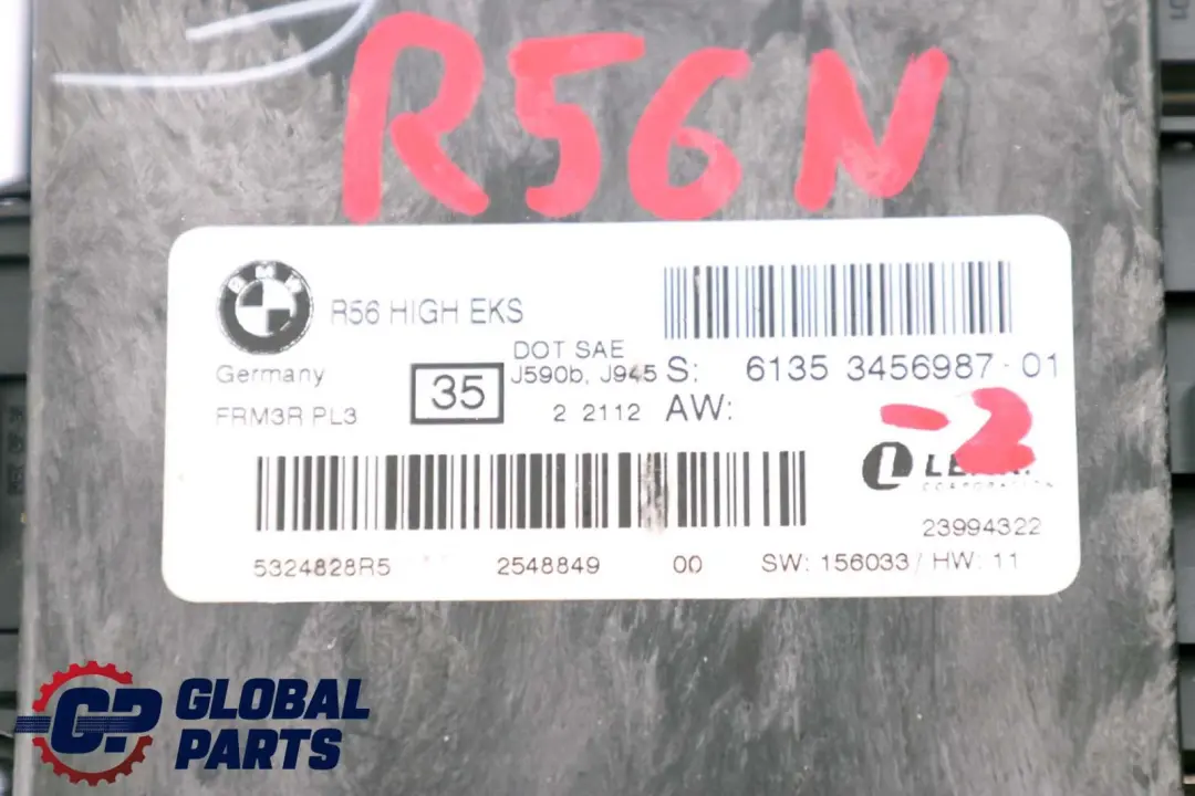 Mini Cooper R65 LCI Module Éclairage Du Plancher Haut Eks Ecu Pl3 Frm3R - SKU 3456987-2 - Numéro de pièce 3456987