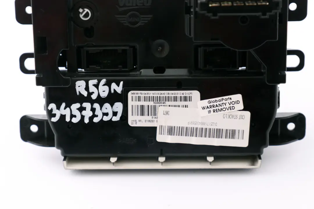 Panel De Control Mini Cooper R55 R56 R57 LCI R60 De Aire Acondicionado 3456169 para con número de pieza 3457399 Panel De Control Mini Cooper R55 R56 R57 LCI R60 De Aire Acondicionado 3456169 - SKU 3457399 - Número de pieza 3457399