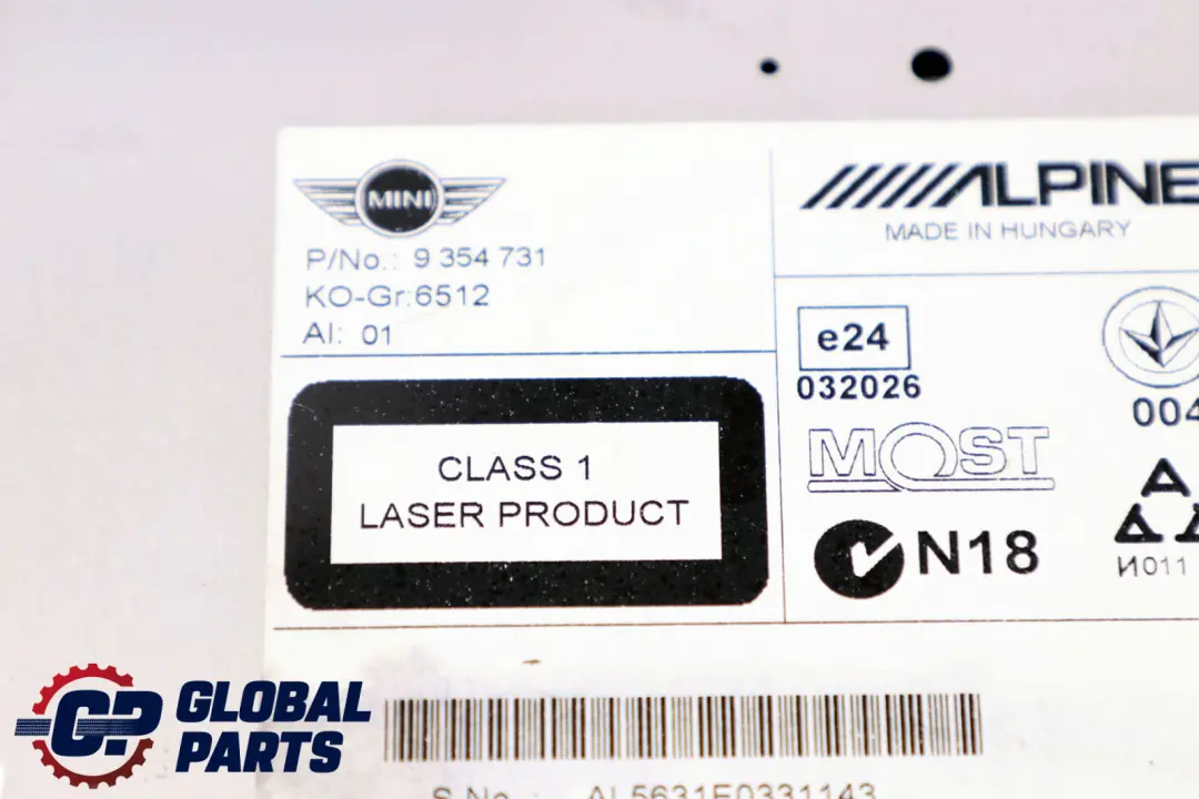 CHAMP 2 Navegación DAB para Mini R55 R56 R57 LCI R60 R61 con número de pieza 3457441 Mini R55 R56 R57 LCI R60 R61 CHAMP 2 Navegación DAB - SKU 3457441 - Número de pieza 3457441