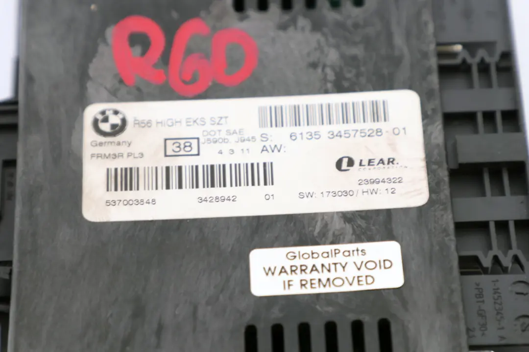 Modulo De Luz De Pie Alta EKS ECU PL3 FRM3R para Mini Countryman R60 con número de pieza 3457528 Mini Countryman R60 Modulo De Luz De Pie Alta EKS ECU PL3 FRM3R - SKU 3457528-1 - Número de pieza 3457528