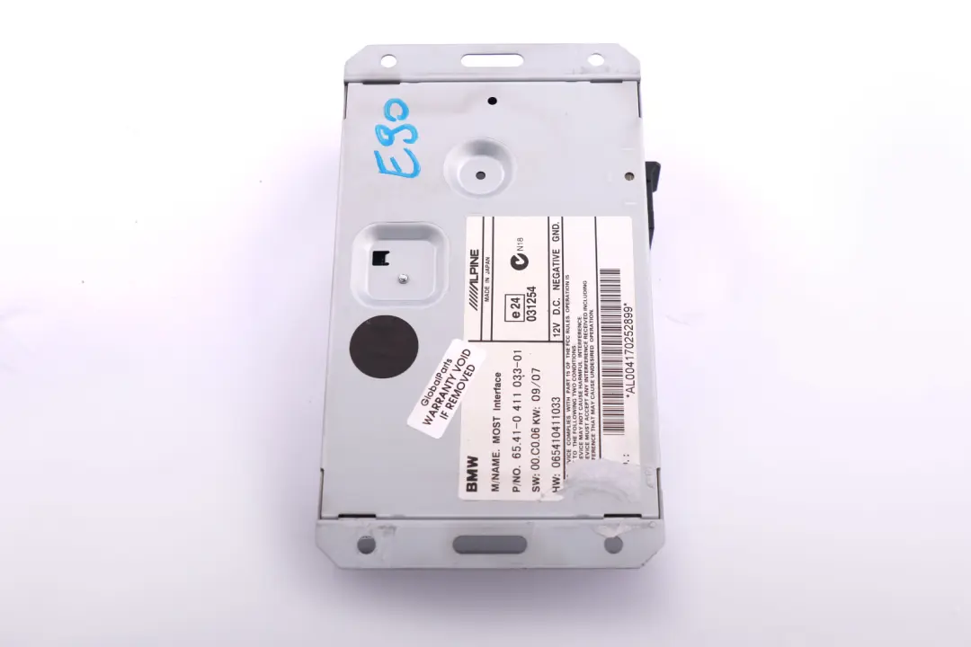 iPod Most Interface BMW E60 E65 E81 E87 E90 Module Alpine 0 to with Part number 411033 iPod Most Interface BMW E60 E65 E81 E87 E90 Module Alpine 0 - SKU 411033 - Part number 411033